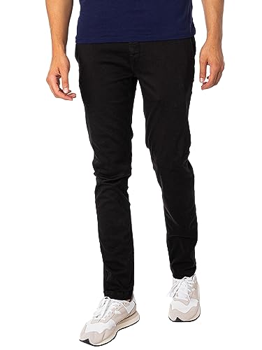 Replay Herren Jeans Zeumar Slim-Fit Hyperflex Hyperchino Color X-Lite mit Stretch, Schwarz (Black 040), 34W / 30L von Replay