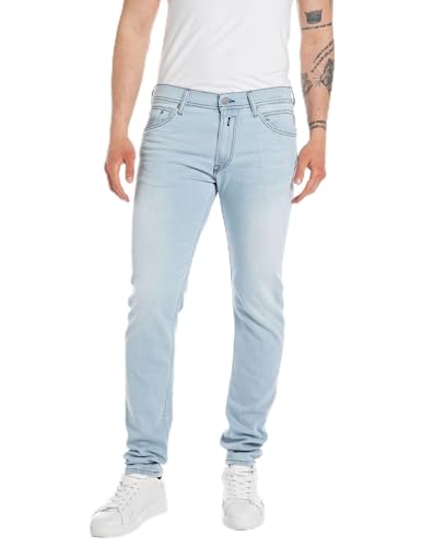 Replay Herren Jeans Jondrill Skinny-Fit mit Power Stretch, Superlight Blue 011 (Blau), 31W / 32L von Replay