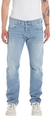 Replay Herren Jeans Waitom Regular-Fit, Light Blue 010 (Blau), 34W / 32L von Replay
