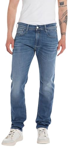 Replay Herren Jeans mit Stretch, Blau (Medium Blue 009), 31W / 30L von Replay