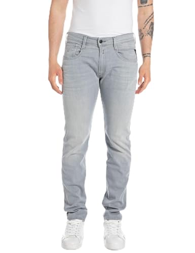 Replay Herren Jeans Anbass Slim-Fit X-Lite, Light Grey 095 (Grau), 34W / 30L von Replay