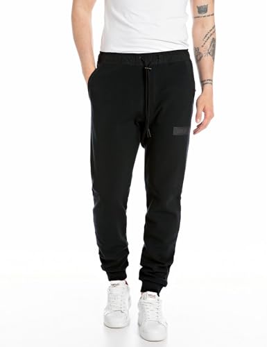 Replay Herren Jogginghose Bequem, Schwarz (Black 098), XL von Replay