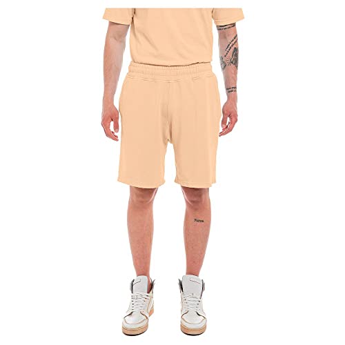 Replay Herren Jogginghose Kurz aus Baumwolle, Beige (Sintra Ochre), L von Replay