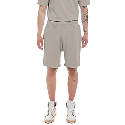 Replay Herren Jogginghose Kurz aus Baumwolle, Grau (Nepaly Grey 585), L von Replay