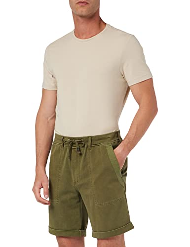 Replay Herren Jogginghose Kurz aus Jersey, Light Military 833 (Grün), L von Replay