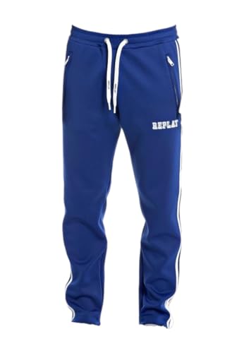 Replay Herren Jogginghose mit Logo, Royal Blue 790 (Blau), XS von Replay