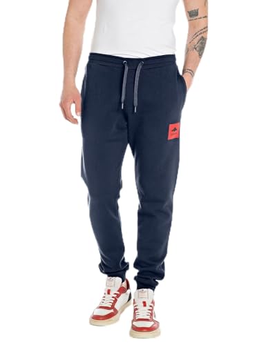 Replay Herren Jogginghose aus Baumwolle, Indigo Blue 271 (Blau), XL von Replay