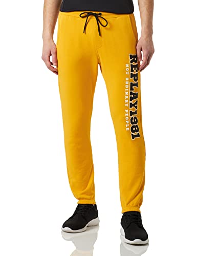 Replay Herren Jogginghose mit Tunnelzug, Ocra Yellow 545 (Gelb), M von Replay