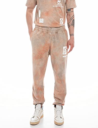 Replay Herren Jogginghose mit Tunnelzug, Mehrfarbig (Pagoda Red + Nepaly Grey 010), S von Replay