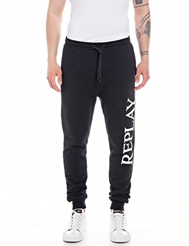 Replay Herren Jogginghose mit Tunnelzug, Black 098 (Schwarz), M von Replay