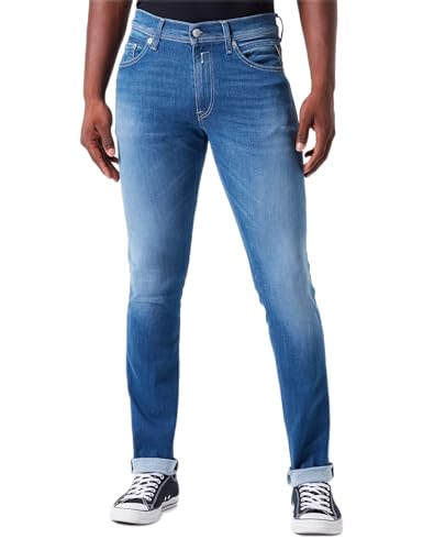 Replay Herren Jondrill Recycled Jeans, 009 Medium Blue, 34W / 32L von Replay