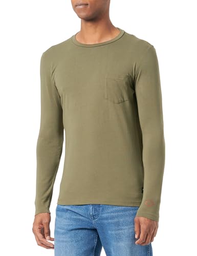 Replay Herren Langarmshirt mit Brusttasche, Dark Olive 928 (Grün), XXL von Replay