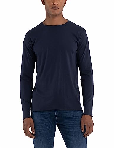 Replay Herren Langarmshirt aus Baumwolle, Midnight Blue 576 (Blau), XL von Replay