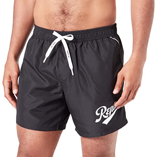 Replay Herren Badehose zum Schnüren, Black 098 (Schwarz), L von Replay