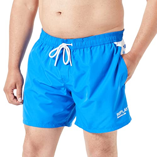 Replay Herren Lm1128 Boardshorts, 184 Oltremare Blue, L von Replay