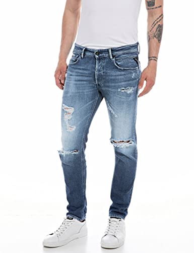 Replay Herren M1008 Willbi Original Jeans, Medium Blue 009-6, 27W / 30L von Replay