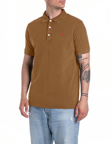 Replay Herren M3011 Polohemd, 249 Military Green, S Replay Herren M3011 Polohemd, 249 Military Green, S von Replay