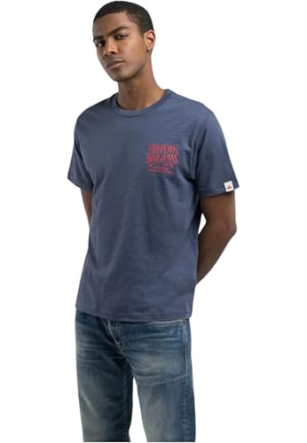 Replay Herren M3023 T-Shirt, 282 MEDIUM Blue, XXL Replay Herren M3023 T-Shirt, 282 MEDIUM Blue, XXL von Replay