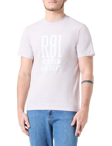 Replay Herren M3039 T-Shirt, M76 Light Orchid Melange, XL von Replay