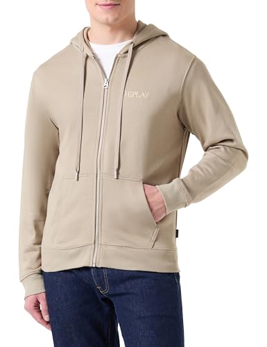 Replay Herren M3083 Kapuzenpullover, 829 Stone, XXL von Replay