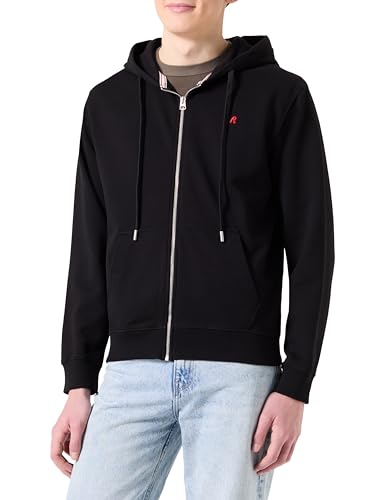 Replay Herren M3107 Kapuzenpullover, 098 Black, L von Replay
