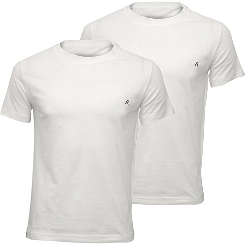 Replay Herren 2er Pack T-Shirts Kurzarm mit Logo, White 010 (Weiß), S von Replay