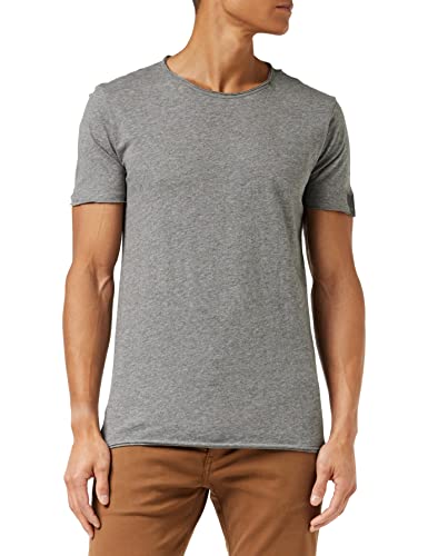 Replay Herren T-Shirt Kurzarm mit Rundhals Ausschnitt, Grau (Dark Grey Melange M03), S von Replay