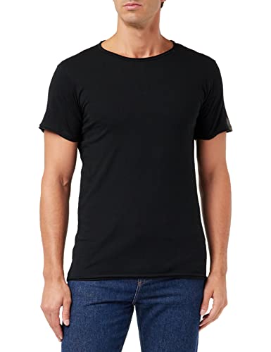 Replay Herren T-Shirt Kurzarm mit Rundhals Ausschnitt, Schwarz (Black 098), M von Replay
