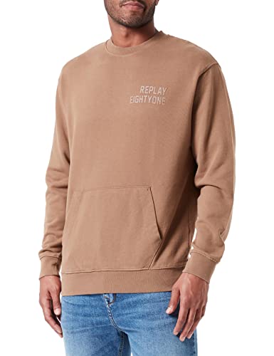 REPLAY Herren M6264 Sweatshirt, 989 Safari, XXL von Replay