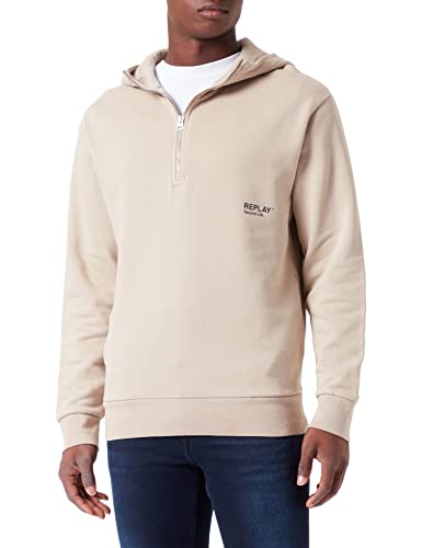 Replay Herren M6267 Kapuzenpullover, 803 Light Taupe, L von Replay