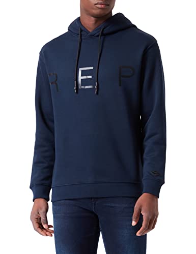 Replay Herren M6317 Kapuzenpullover, 085 Blue, M von Replay