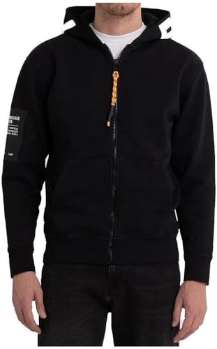 REPLAY Herren M6546 Kapuzenpullover, 098 Black, XXL von Replay