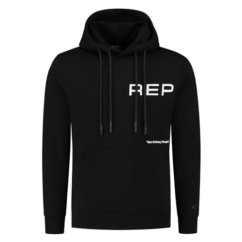 Replay Herren Hoodie mit Kapuze, Black 098 (Schwarz), M von Replay