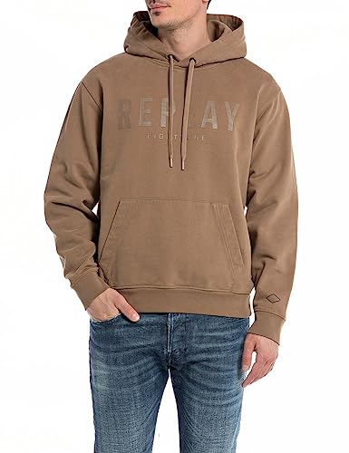 Replay Herren M6717 Kapuzenpullover, 989 Safari, M von Replay