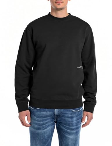Replay Herren M6939 Sweatshirt, 098 Black, M EU von Replay