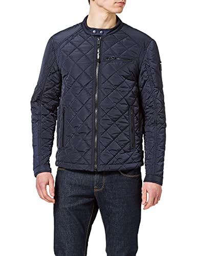 Replay Herren Steppjacke Übergangsjacke ohne Kapuze, Blue 086 (Blau), XS von Replay