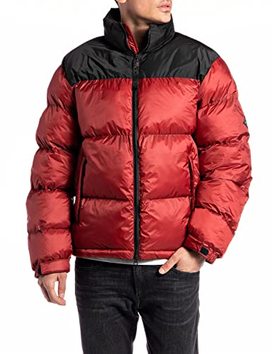 Replay Herren M8283 Jacke, 158 Dark Red, M von Replay