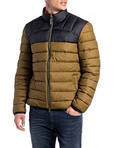 REPLAY Herren M8291 Jacke, 739 Olive, M von Replay