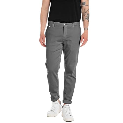Replay Herren M9722 Benni Hyperchino Color Xlite Jeans, Medium Grey 176, 38W / 34L EU von Replay