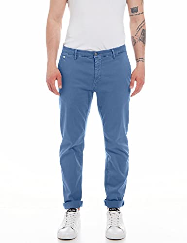 Replay Herren M9722a Benni Hyperchino Color Xlite Jeans Chino, Slate Blue 958, 27W / 30L von Replay