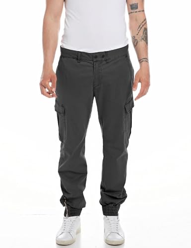 Replay Herren Hose aus Komfort Baumwolle, Smoke Grey 391 (Grau), 32W / 30L von Replay