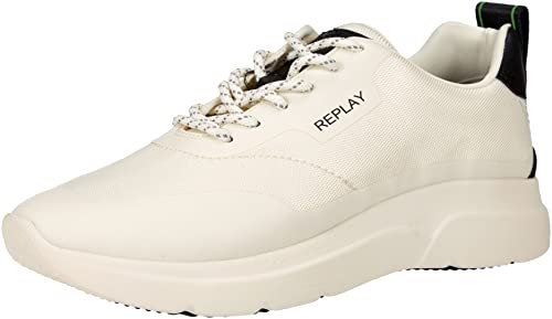 REPLAY Herren Planet-Earth Sneaker, 041 Off WHT, 45 EU von Replay