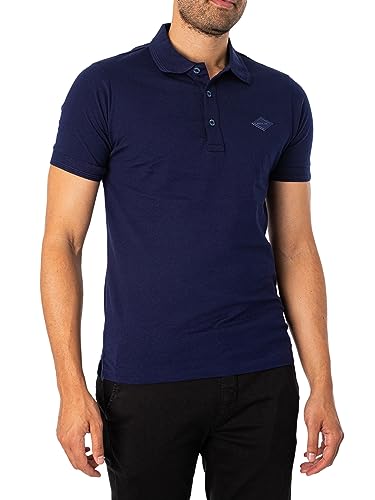 Replay Herren Poloshirt Kurzarm aus Baumwolle, Blau (Navy Blue 880), XL von Replay