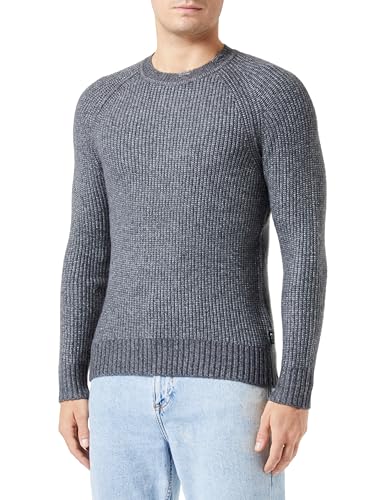 Replay Herren Pullover Recycelter Wollmix, Dark Grey Melange M10 (Grau), XXL von Replay