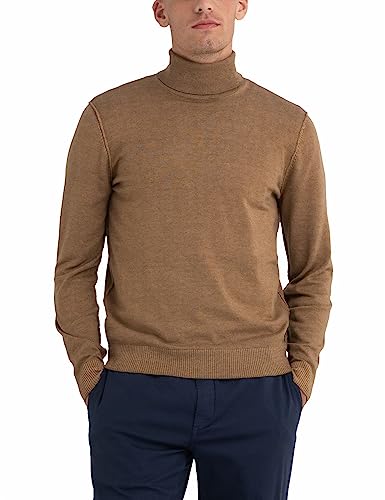 Replay Herren Pullover Rollkragenpullover aus Wolle, Safari 989 (Braun), S von Replay