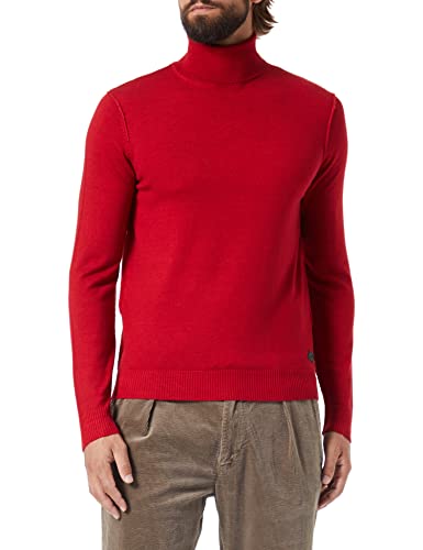 Replay Herren Pullover Rollkragenpullover Wolle, Rot (Dark Red 158), XXL von Replay