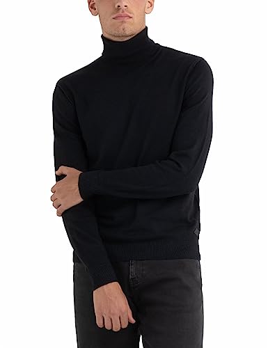 Replay Herren Pullover Rollkragenpullover aus Wolle, Black 098 (Schwarz), XXL von Replay