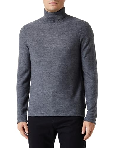 Replay Herren Pullover Rollkragenpullover aus Wolle, Dark Grey Melange M10 (Grau), L von Replay