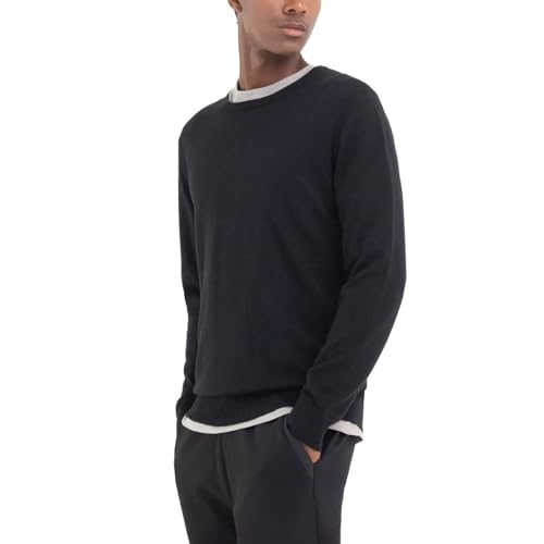 Replay Herren Pullover Wollmix, Schwarz (Black 098), XXL von Replay