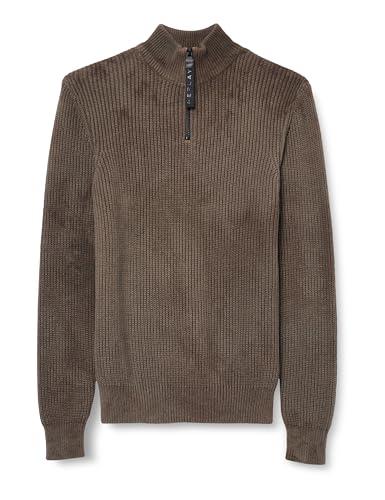 Replay Herren Pullover mit Reißverschluss, Special Dye Colour Military 010 (Grün), XS von Replay